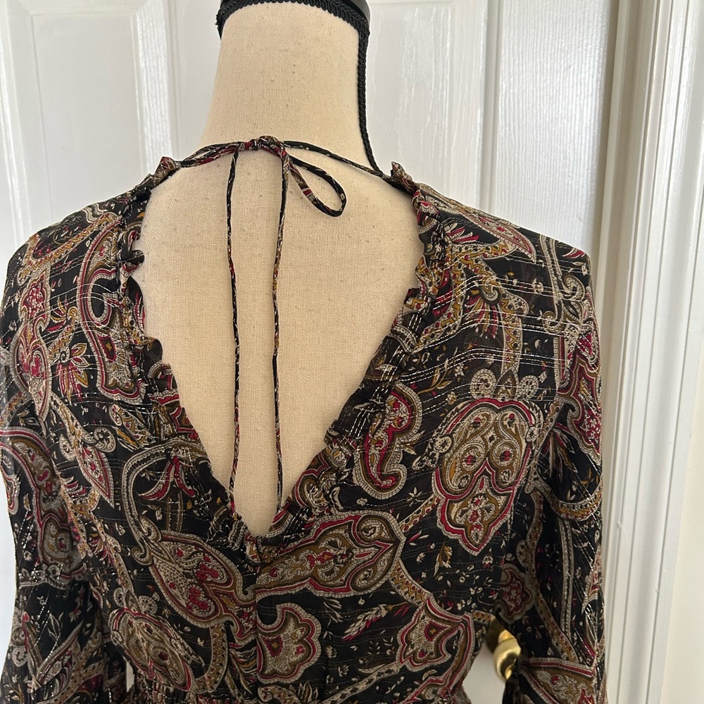 The Kooples Tanger Bandana Silk Tiered Mini Dress - Picture 8 of 16